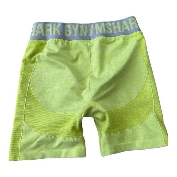 Gymshark Shorts Womens Sm Green Flex Tights Compression Gym Mid Rise Spellout - Picture 2 of 6